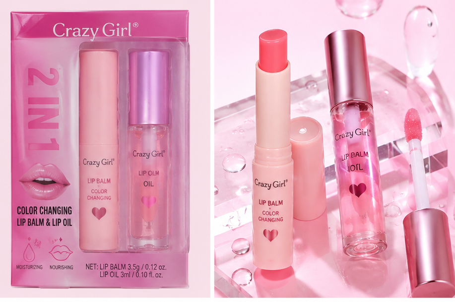 2-in-1 Colour Changing Lip Balm & Lip Oil Duo