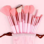 13-Piece Soft Fluffy Makeup Brush Set – Pink