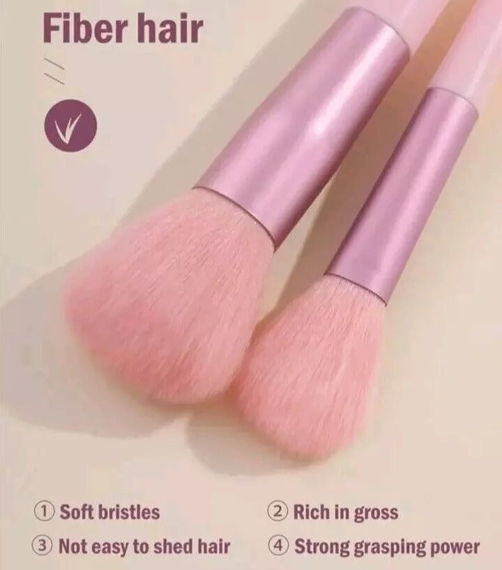 13-Piece Soft Fluffy Makeup Brush Set – Pink