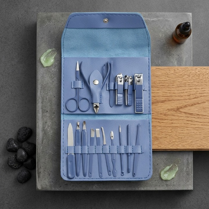 16-Piece Stainless Steel Manicure & Pedicure Kit