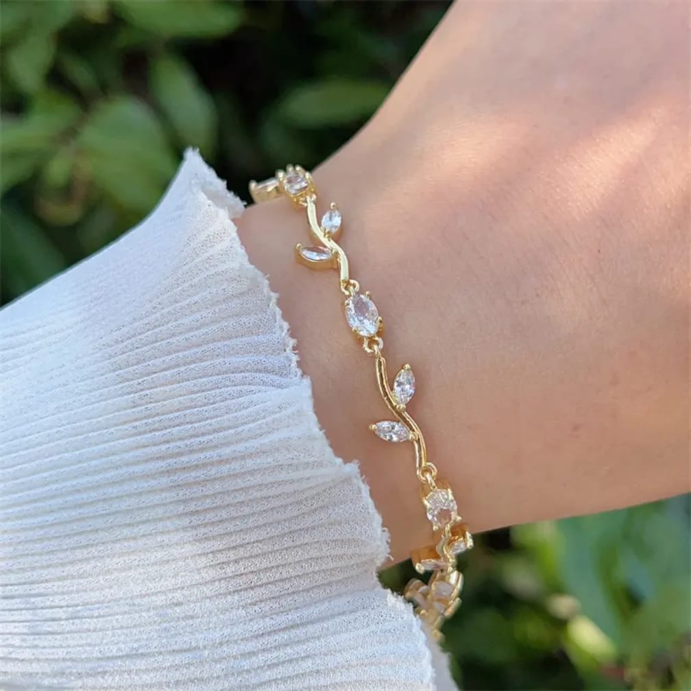 Tulip Stainless Steel Bracelet – Purple & White