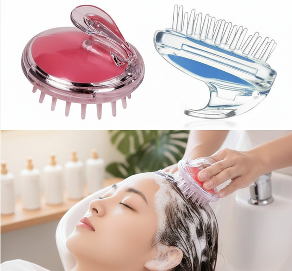 Silicone Scalp Massage Brush – Anti-Dandruff Shampoo Brush