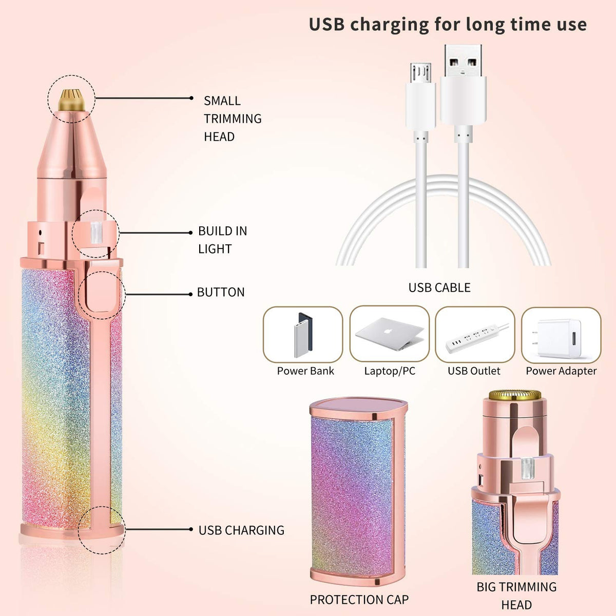 2-in-1 Flawless Eyebrow Trimmer - Rechargable