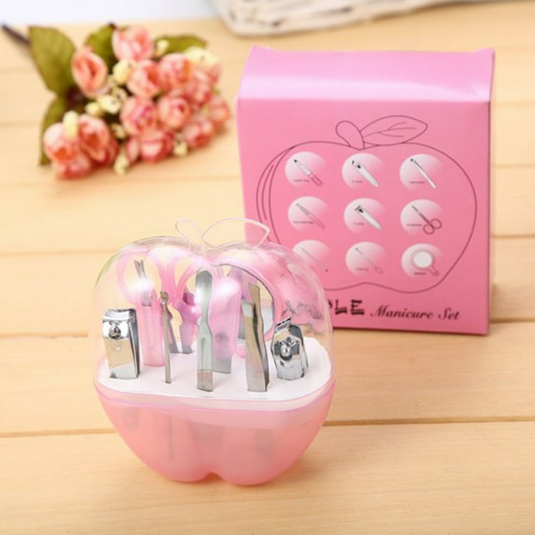 8-Piece Apple Manicure & Pedicure Set – Pink