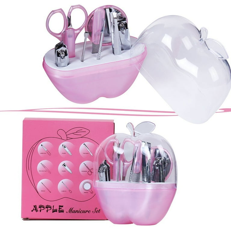 8-Piece Apple Manicure & Pedicure Set – Pink