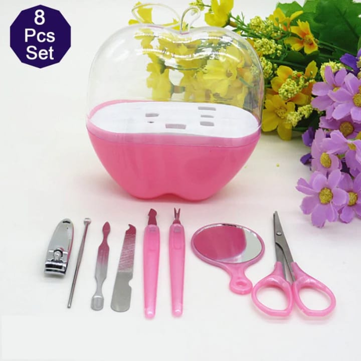 8-Piece Apple Manicure & Pedicure Set – Pink