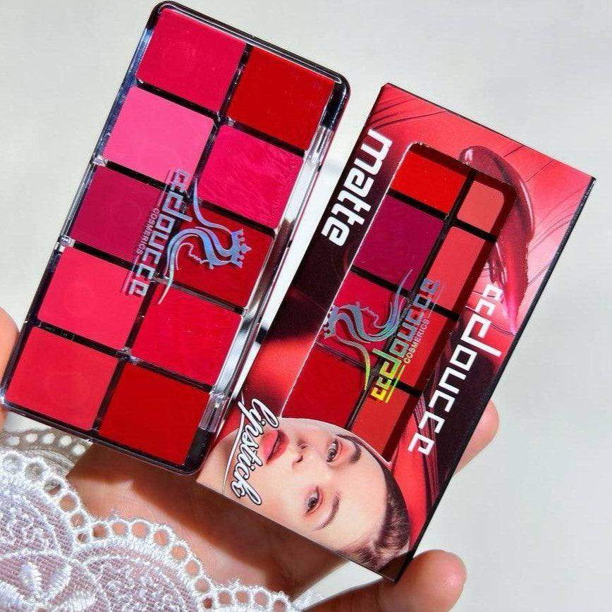 10-in-1 Lipstick & Blush Palette – Multi-Shade Kit